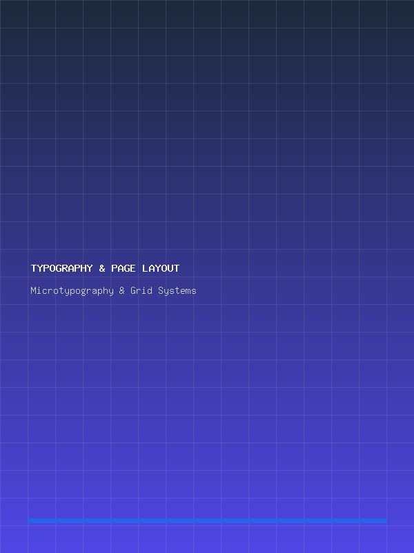 Typography, Page Architecture & Layout Standards for Publication