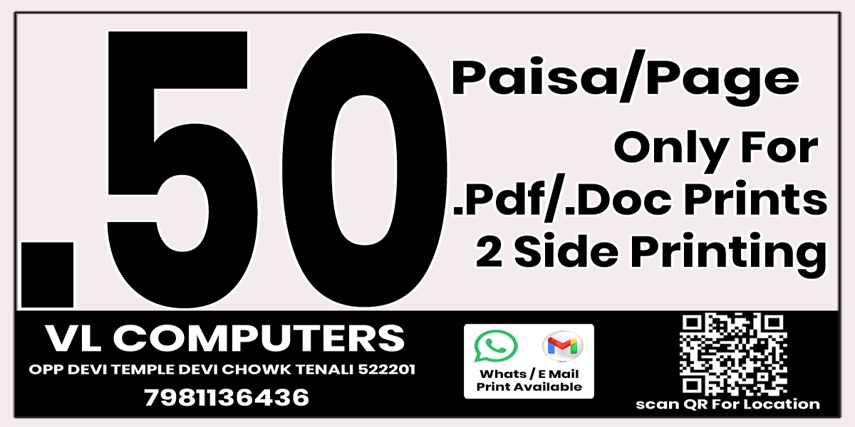 PRINT XEROX PROJECT BINDING IN TENALI