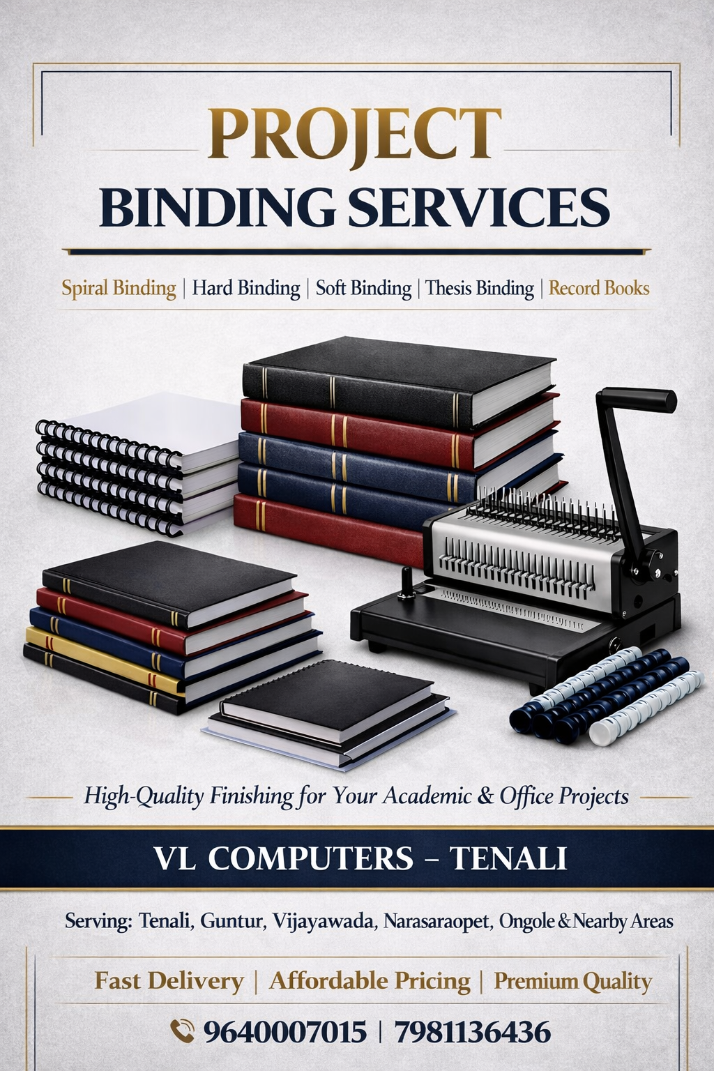 Project Binding in Tenali VL COMPUTERS Project Binding in Tenali